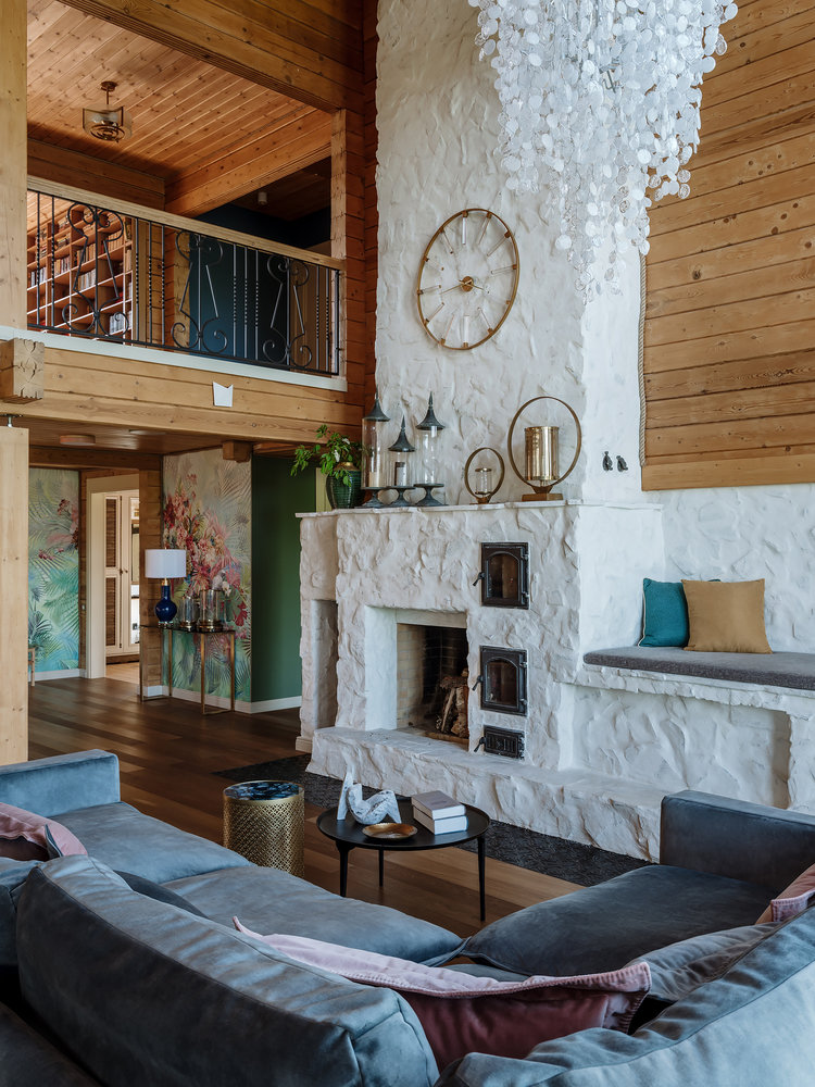 Фотография: Гостиная в стиле Современный, Эклектика, Дом, Проект недели, Дом и дача, Московская область, Истринский район, 4 и больше, Более 90 метров, Яна Ухова – фото на INMYROOM