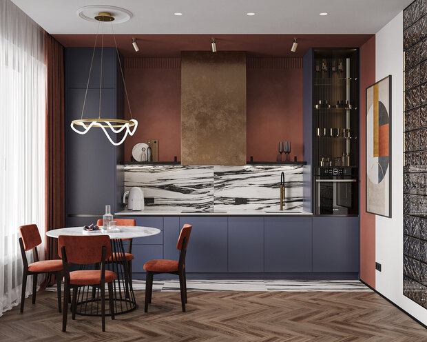 Фотография: Кухня и столовая в стиле Современный, Квартира, Студия, Проект дня, Санкт-Петербург, 40-60 метров, VizDiz, Илона Ореховская – фото на INMYROOM