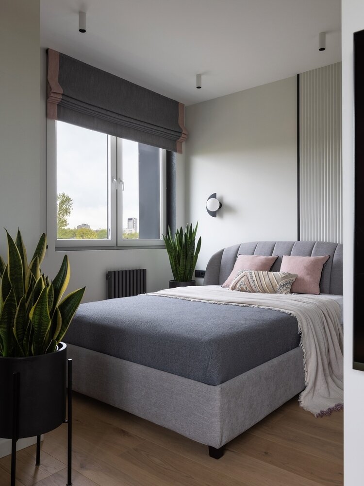 Фотография: Спальня в стиле Современный, Минимализм, Квартира, Проект недели, Москва, Монолитный дом, 2 комнаты, 40-60 метров, LINART – фото на INMYROOM Фотография: Спальня в стиле Современный, Минимализм, Квартира, Проект недели, Москва, Монолитный дом, 2 комнаты, 40-60 метров, LINART – фото на INMYROOM