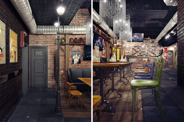 Фото из портфолио Мясной ресторан – фотографии дизайна интерьеров на InMyRoom.ru