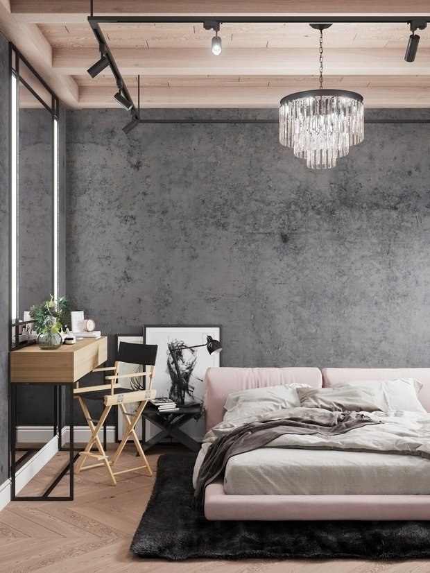 Фотография: Спальня в стиле Лофт, Квартира, Перепланировка, Москва, 3 комнаты, 60-90 метров, Анна Показаньева – фото на INMYROOM