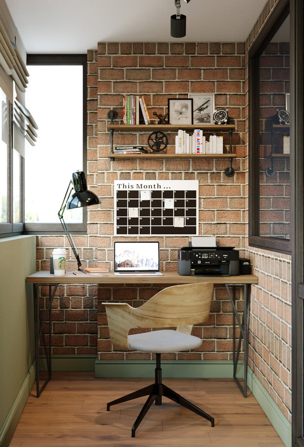 Фото из портфолио Мини-лофт для байкера – фотографии дизайна интерьеров на INMYROOM