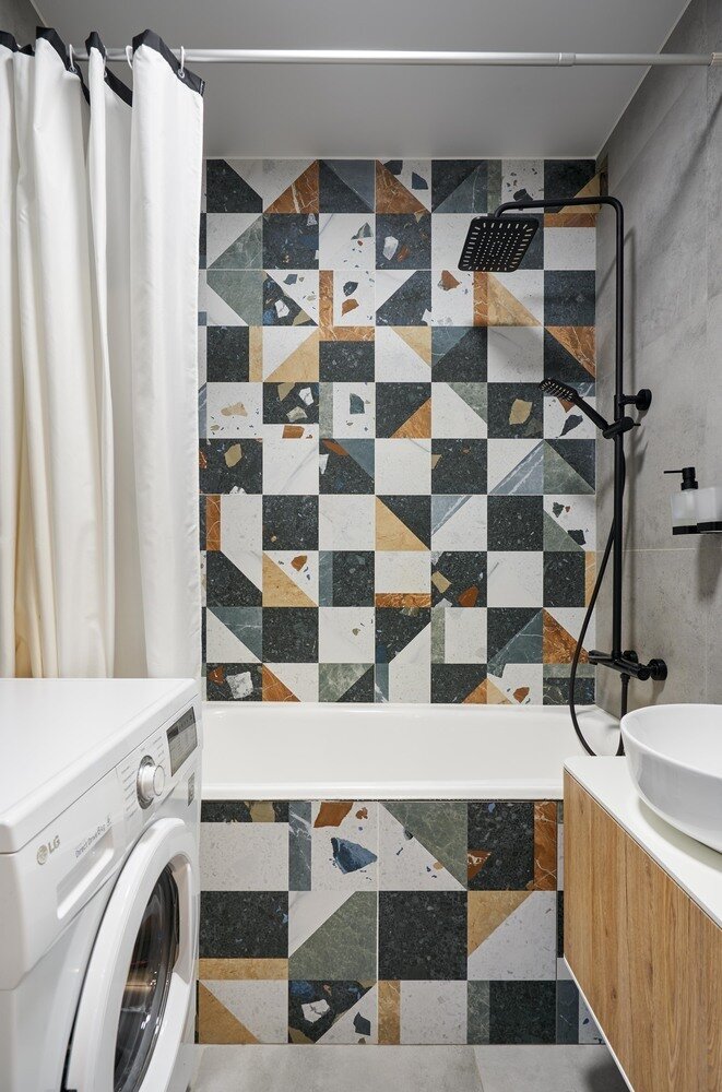 Фотография: Ванная в стиле Современный, Квартира, Проект недели, Санкт-Петербург, Панельный дом, 2 комнаты, 40-60 метров, 137, Евгения Аборина – фото на INMYROOM