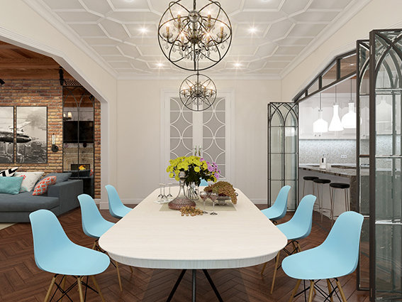 Фото из портфолио Загородный дом в современном стиле с элементами готики – фотографии дизайна интерьеров на INMYROOM