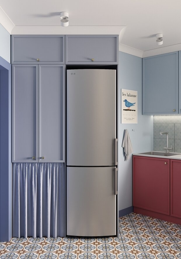 Фотография: Кухня и столовая в стиле Современный, Эклектика, Квартира, Проект дня, Санкт-Петербург, Ирина Собыленская, Панельный дом, 3 комнаты, 40-60 метров, 60-90 метров – фото на INMYROOM