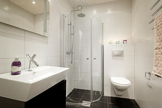 Фотография: Ванная в стиле Современный, Хай-тек, Малогабаритная квартира, Квартира, Швеция, Дома и квартиры – фото на INMYROOM