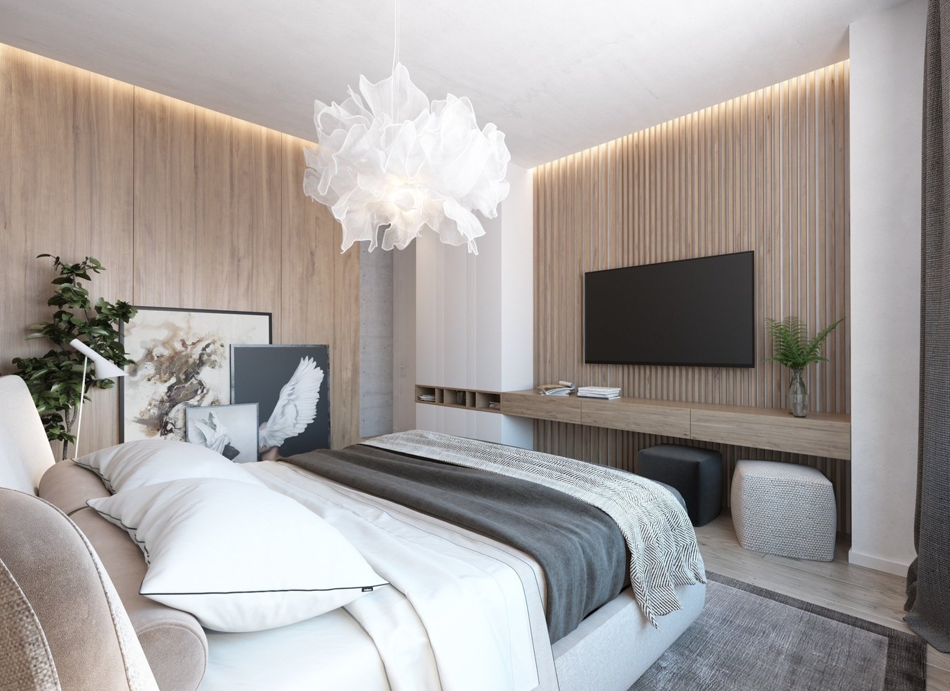 Фотография: Спальня в стиле Минимализм, Эко, Квартира, Проект недели, Московская область, Королев, Монолитный дом, 4 и больше, Более 90 метров, «Ригель и Балка» – фото на INMYROOM Фотография: Спальня в стиле Минимализм, Эко, Квартира, Проект недели, Московская область, Королев, Монолитный дом, 4 и больше, Более 90 метров, «Ригель и Балка» – фото на INMYROOM