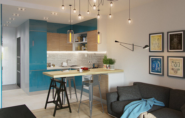 Фотография: Гостиная в стиле Скандинавский, Гид, Ольга Шаповалова, Мила Колпакова, Бюро «Общая Площадь», Анна Елина – фото на INMYROOM