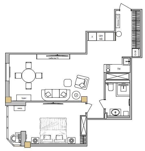 Фото из портфолио Квартира в Краснодаре – фотографии дизайна интерьеров на INMYROOM