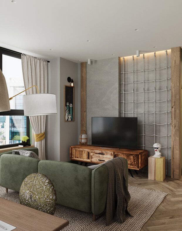 Фотография: Гостиная в стиле Современный, Эклектика, Квартира, Проект дня, Москва, 1 комната, 40-60 метров, современный с элементами эклектики, фото интерьера, дизайн интерьера фото – фото на INMYROOM