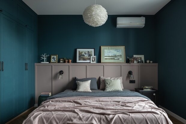 Фотография: Спальня в стиле Скандинавский, Современный, Эклектика, Винтажный, Квартира, Проект недели, Монолитный дом, 3 комнаты, 60-90 метров, Уфа, Надежда Токарева – фото на INMYROOM