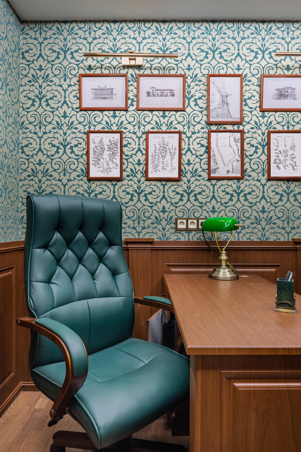 Фотография: Кабинет в стиле Классический, Современный, Квартира, Проект недели, Санкт-Петербург, Монолитный дом, 4 и больше, Более 90 метров, Александра Сакмарова – фото на INMYROOM