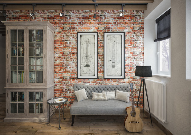 Фотография: Гостиная в стиле Эклектика, Ремонт на практике, «Точка ремонта», Дмитрий Кулаков – фото на INMYROOM