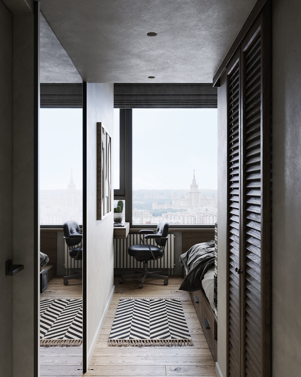 Фотография: Спальня в стиле Лофт, Эклектика, Квартира, Проект недели, Москва, Макс Жуков, To Taste, 3 комнаты, 60-90 метров – фото на INMYROOM