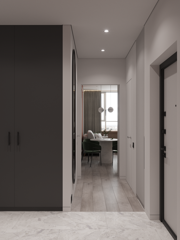 Фотография: Прихожая в стиле Современный, Минимализм, Квартира, Проект недели, Москва, Монолитный дом, 3 комнаты, 60-90 метров, Анастасия Григорьева – фото на INMYROOM