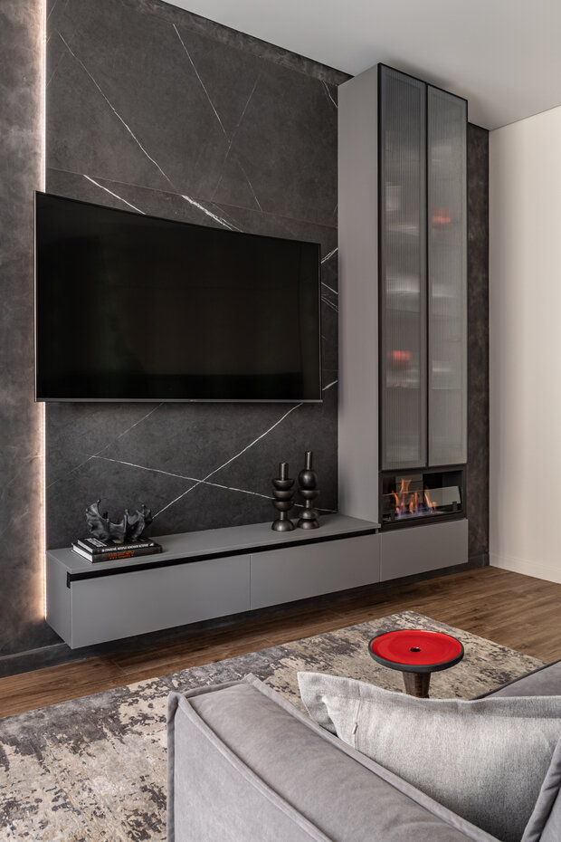 Фотография: Гостиная в стиле Современный, Эклектика, Квартира, Проект дня, Москва, Сталинка, 3 комнаты, 60-90 метров, Карина Алтунина – фото на INMYROOM