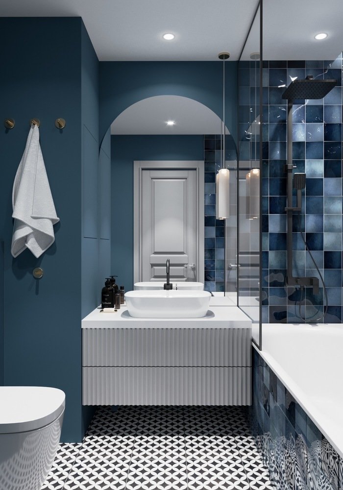 Фотография: Ванная в стиле Современный, Квартира, Проект недели, Санкт-Петербург, 3 комнаты, 60-90 метров, Екатерина Третьякова, Tretiakova Interior – фото на INMYROOM