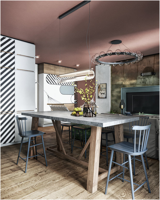 Фотография: Кухня и столовая в стиле Лофт, Эклектика, Квартира, Проект недели, Санкт-Петербург, Макс Жуков, Виктор Штефан, ToTaste Studio, 3 комнаты, 60-90 метров – фото на INMYROOM