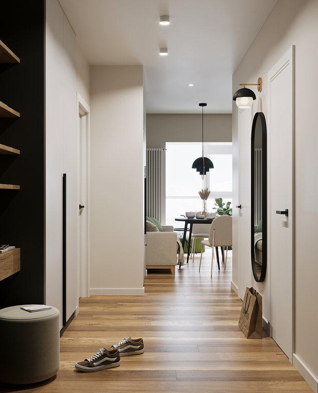 Фотография: Прихожая в стиле Современный, Квартира, Проект недели, Санкт-Петербург, 1 комната, 40-60 метров, Finterio – фото на INMYROOM