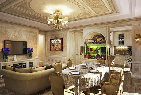Квартира 120 м² в классике с элементами востока