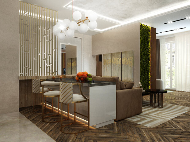 Фото из портфолио квартира с фитостеной – фотографии дизайна интерьеров на INMYROOM