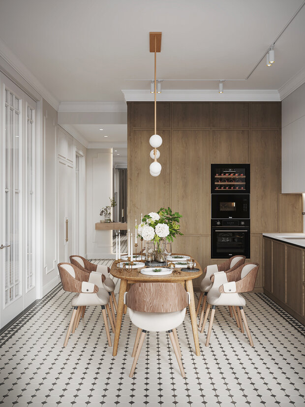 Фото из портфолио Дизайн-проект квартиры в ЖК «Logos (Логос)» в стиле французская классика – фотографии дизайна интерьеров на INMYROOM