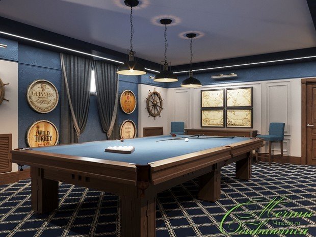 Фото из портфолио Бильярд на крыше – фотографии дизайна интерьеров на INMYROOM