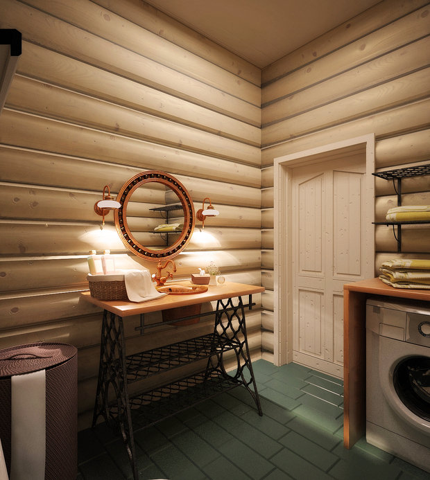 Фото из портфолио Санузел в банном доме – фотографии дизайна интерьеров на INMYROOM