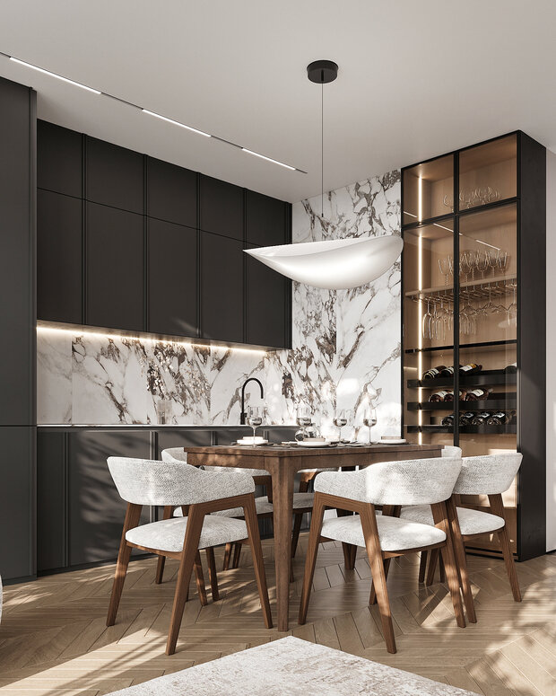 Фото из портфолио Дизайн интерьера квартиры в ЖК «Министр» в стиле современная классика – фотографии дизайна интерьеров на INMYROOM