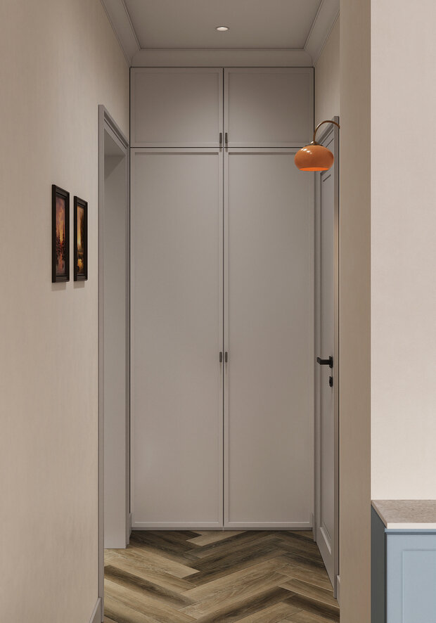 Фотография: Прихожая в стиле Современный, Эклектика, Квартира, Проект дня, Москва, Ирина Собыленская, П-44, Панельный дом, 2 комнаты, 40-60 метров, Винтажный – фото на INMYROOM