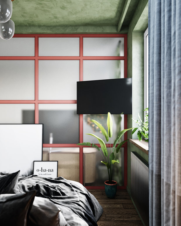 Фотография: Спальня в стиле Лофт, Эклектика, Квартира, Проект дня, Санкт-Петербург, Макс Жуков, ToTaste Studio, 2 комнаты, 3 комнаты, 40-60 метров, 60-90 метров – фото на INMYROOM