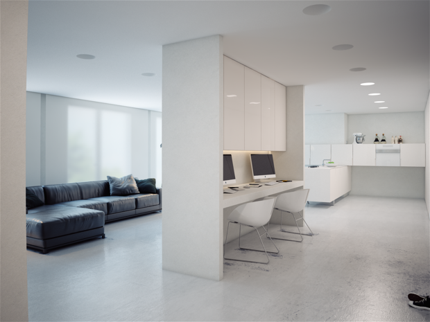 Фотография: Офис в стиле Современный, Хай-тек, Квартира, Цвет в интерьере, Дома и квартиры, Белый – фото на INMYROOM