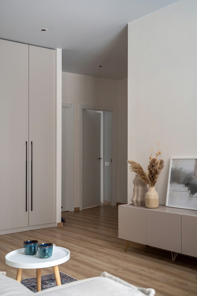 Фотография: Гостиная в стиле Современный, Квартира, Проект недели, Красногорск, Монолитный дом, 4 и больше, 60-90 метров, Александра Гаевская – фото на INMYROOM