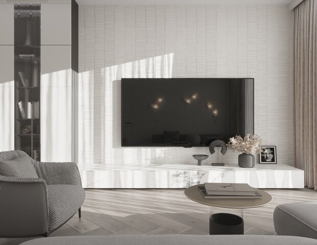 Фото из портфолио Дизайн интерьера квартиры в белом минимализме – фотографии дизайна интерьеров на INMYROOM