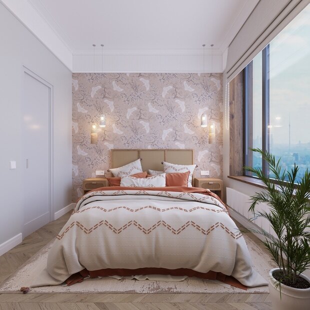 Фотография: Спальня в стиле Современный, Малогабаритная квартира, Квартира, Проект недели, Москва, Марина Саркисян, 3 комнаты, до 40 метров, 40-60 метров – фото на INMYROOM