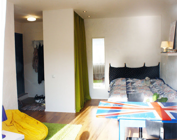 Фотография: Спальня в стиле Современный, Эклектика, Декор интерьера, Декор дома, Цвет в интерьере, Геометрия в интерьере – фото на INMYROOM