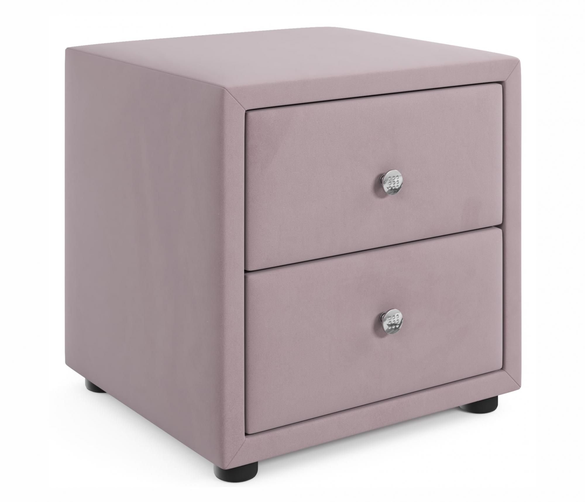 Мягкая прикроватная тумба Cubo лилового цвета
