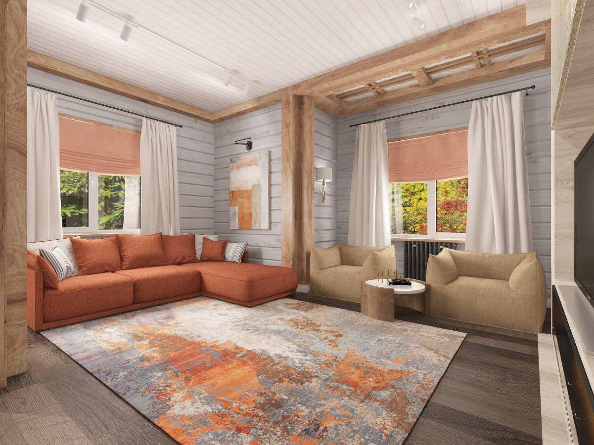 Фото из портфолио Дизайн интерьера коттеджа из бруса в Новосибирске – фотографии дизайна интерьеров на INMYROOM Фото из портфолио Дизайн интерьера коттеджа из бруса в Новосибирске – фотографии дизайна интерьеров на INMYROOM