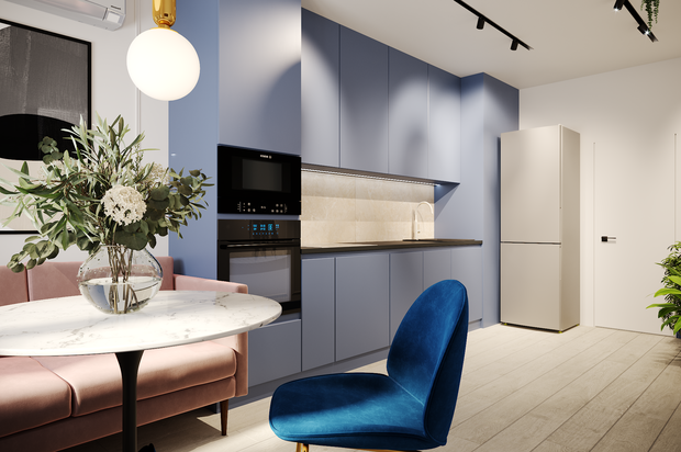 Фото из портфолио Квартира с синими акцентами – фотографии дизайна интерьеров на INMYROOM