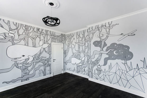Фото из портфолио Роспись стен детской комнаты – фотографии дизайна интерьеров на INMYROOM