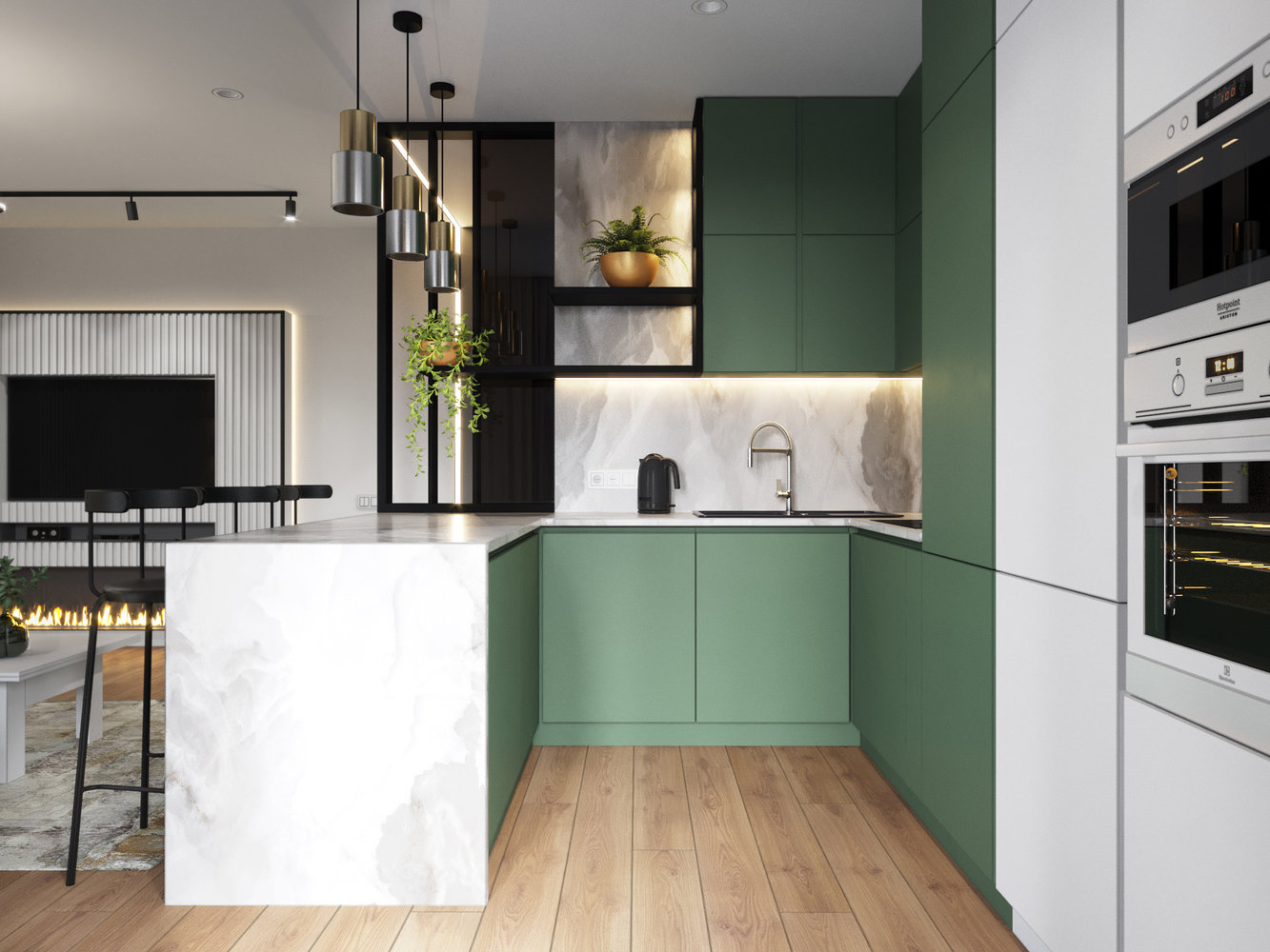 Фотография: Кухня и столовая в стиле Современный, Квартира, Проект дня, Минск, 3 комнаты, Ирина Горячко – фото на INMYROOM