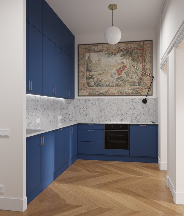 Фотография: Кухня и столовая в стиле Современный, Эклектика, Квартира, Проект недели, Санкт-Петербург, Кирпичный дом, 4 и больше, Более 90 метров, Osterman Interiors, Маргарита Остерман – фото на INMYROOM