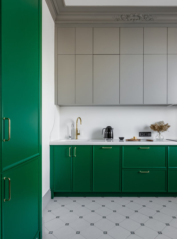 Фотография: Кухня и столовая в стиле Современный, Эклектика, Квартира, Проект недели, 3 комнаты, Более 90 метров, AK Studio, Нур-султан – фото на INMYROOM