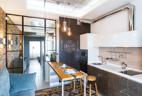Квартира в стиле Loft для молодого холостяка