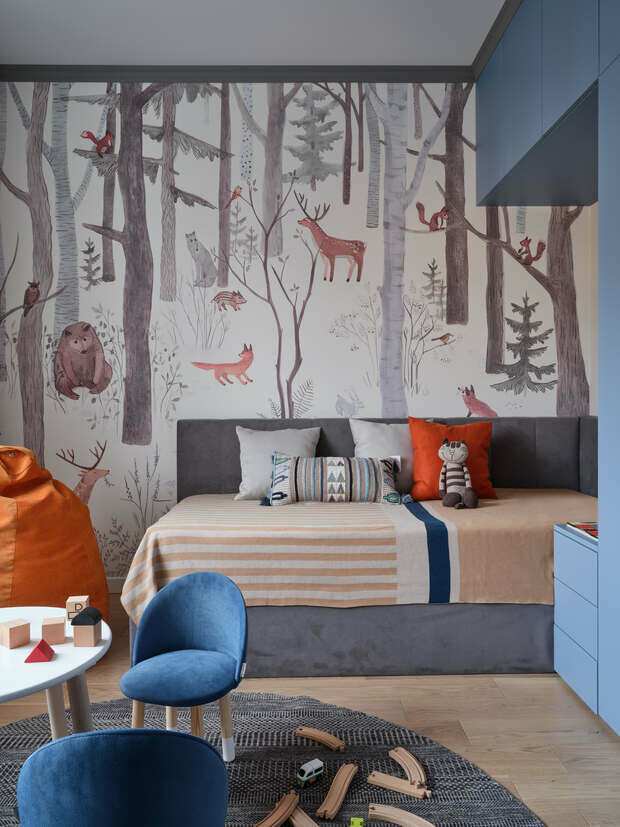 Фотография: Детская в стиле Современный, Минимализм, Квартира, Проект недели, Красногорск, Монолитный дом, 4 и больше, Более 90 метров, Екатерина Краснокутская – фото на INMYROOM