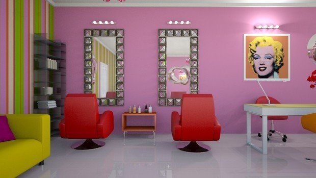 Фото из портфолио Салон красоты в стиле поп-арт – фотографии дизайна интерьеров на INMYROOM