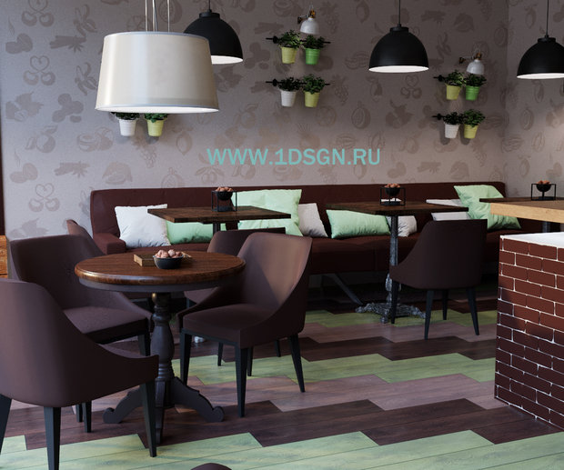 Фото из портфолио Дизайн интерьера кафе "Орехи" г.Москва – фотографии дизайна интерьеров на INMYROOM