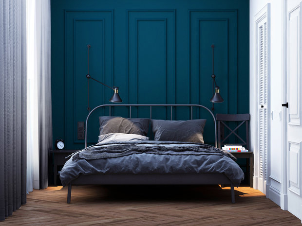 Фотография: Спальня в стиле Скандинавский, Современный, Квартира, Проект недели, Санкт-Петербург, Кирпичный дом, 3 комнаты, 40-60 метров, Bobo.space – фото на INMYROOM