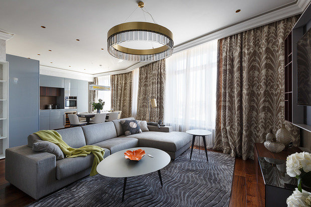 Фотография: Кухня и столовая в стиле Современный, Гостиная, Интерьер комнат, Проект недели – фото на INMYROOM