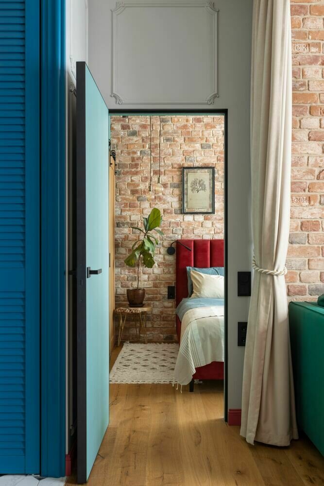 Фотография: Спальня в стиле Восточный, Эклектика, Винтажный, Квартира, Проект недели, Санкт-Петербург, Кирпичный дом, 2 комнаты, 40-60 метров, Seven Size, Елизавета Рабизо – фото на INMYROOM Фотография: Спальня в стиле Восточный, Эклектика, Винтажный, Квартира, Проект недели, Санкт-Петербург, Кирпичный дом, 2 комнаты, 40-60 метров, Seven Size, Елизавета Рабизо – фото на INMYROOM